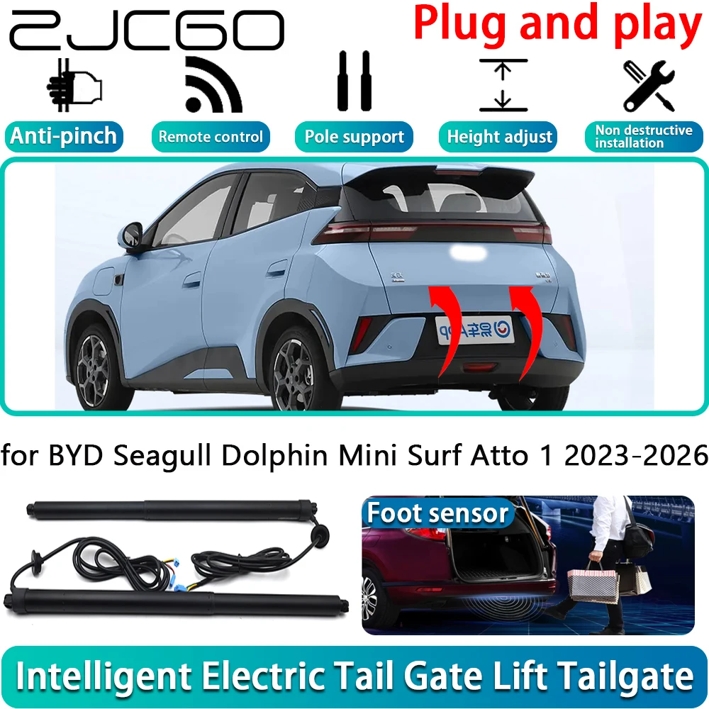 

ZJCGO for BYD Seagull Dolphin Mini Surf Atto 1 2023-2026 OEM Electric Powered Tailgate Power Liftgate Automatic Tailgate System