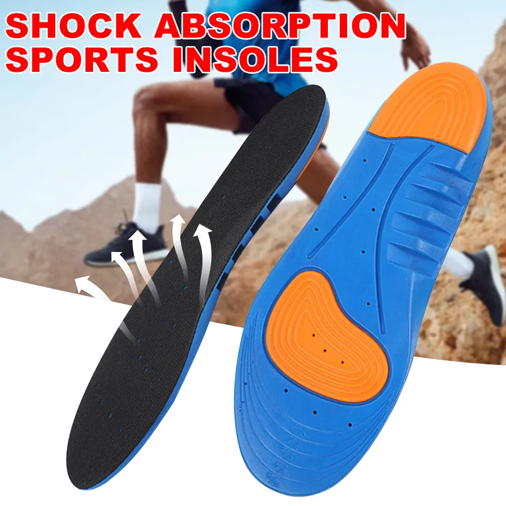 1Pair Sport Insoles Shock Absorption Deodorant Breathable Cushion Running Basketball Shoes Pad For Man Women Outdoor Insole