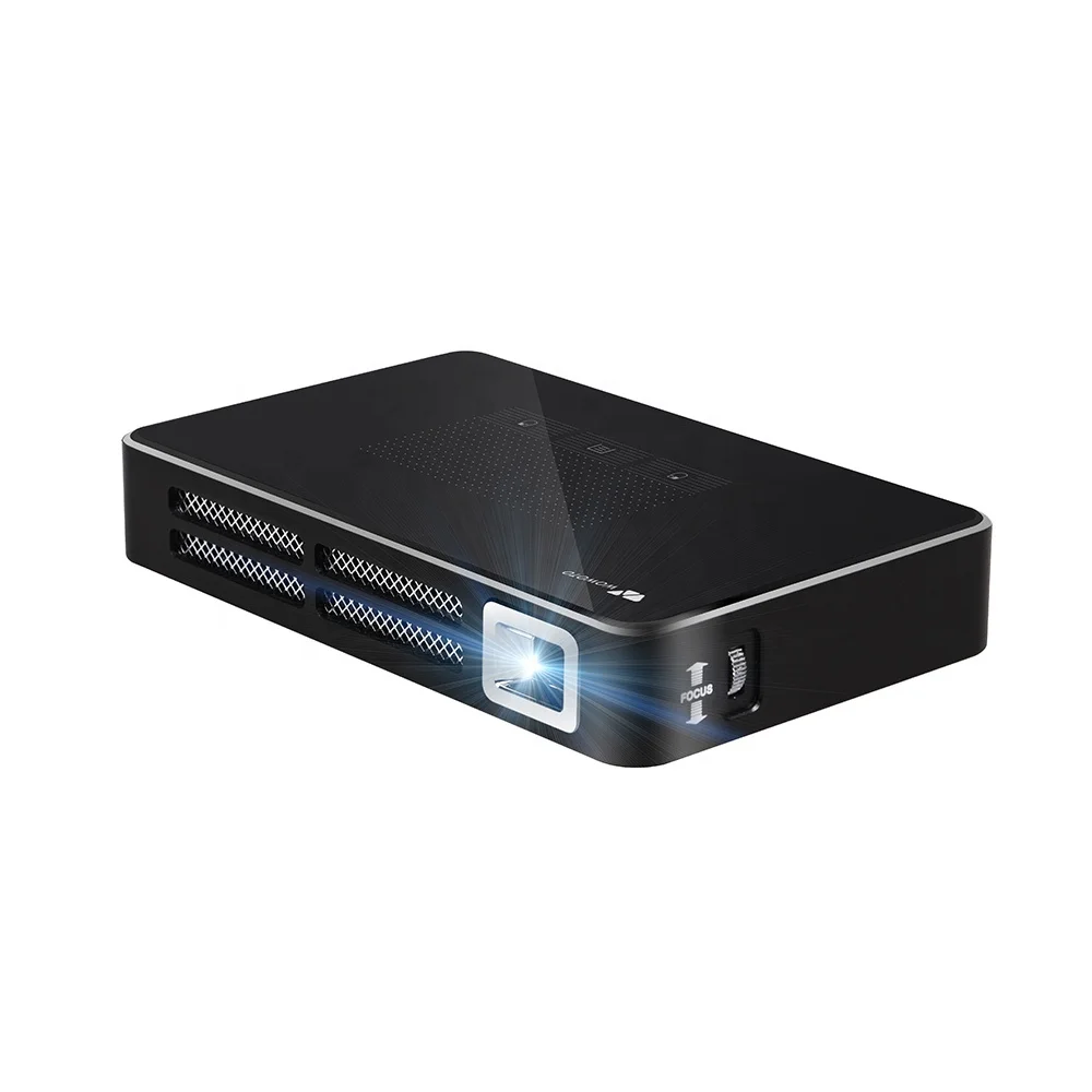 

Мини-проектор A6 Android Smart, карманный проектор 4K 1080P DLP 3D с LED-источником света, встроенным динамиком и британской вилкой, объектив переменного тока