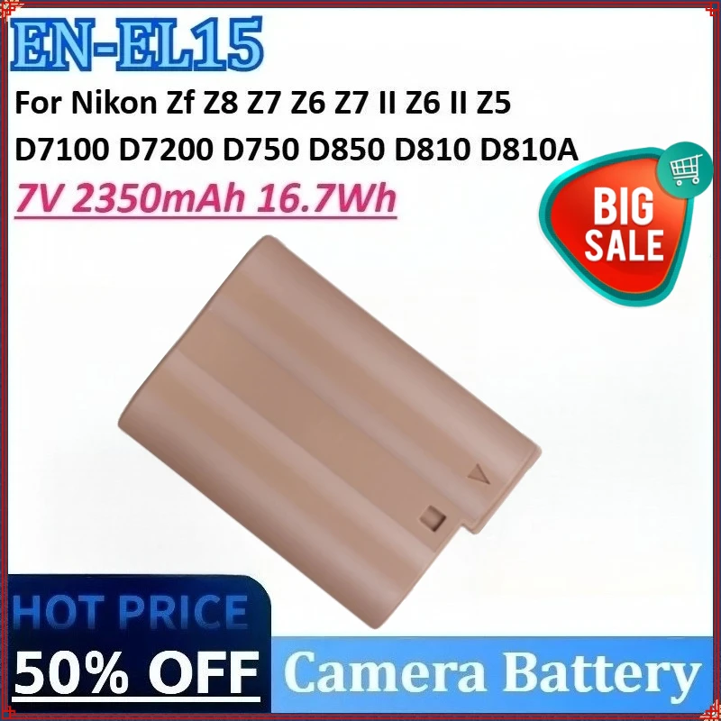 

EN-EL15C EN-EL15 7V 2350mAh 16.7Wh USB-C Camera Battery for Nikon Zf Z8 Z7 Z6 Z7 II Z6 II Z5 D7200 D750 D7100 D810 D810A D850