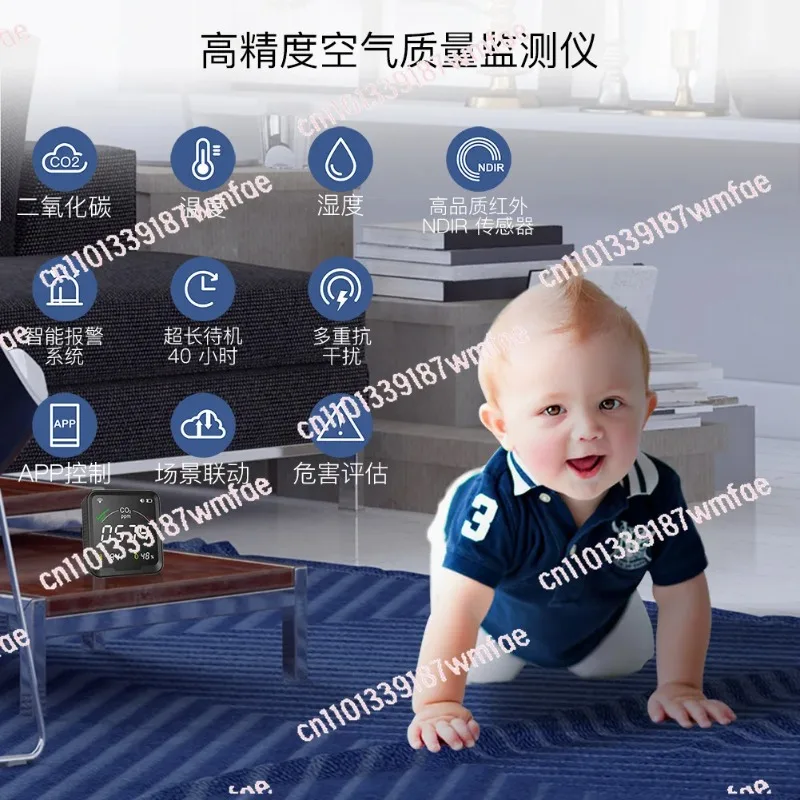 Tuya WiFi Smart Air Box CO2 Concentration Detector Alarm Temperature Humidity Gas Monitor Smart Home Air Quality Sensor