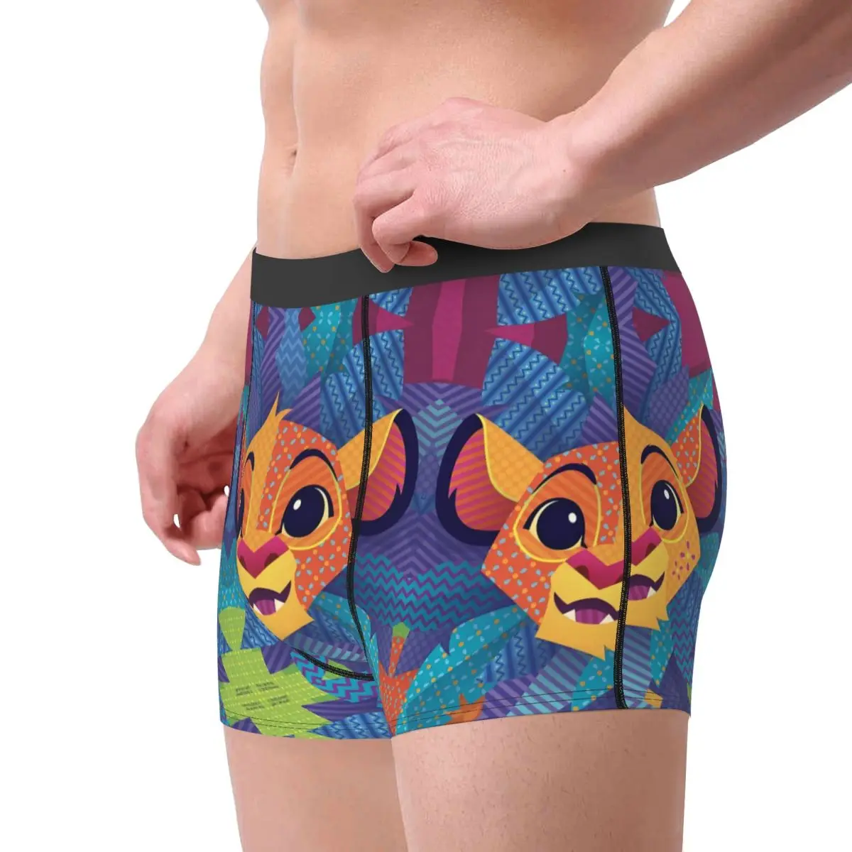Ropa interior personalizada de la película del Rey León para hombre, calzoncillos Boxer con estampado de Simba Cub de dibujos animados, bragas, calzoncillos transpirables