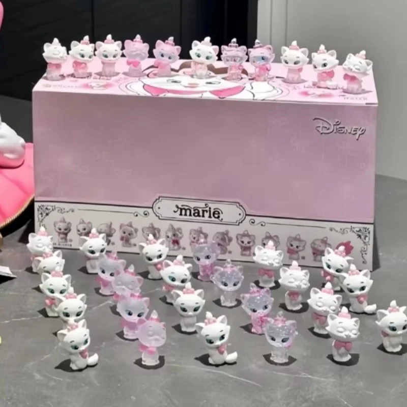 Anime Miniso Disney Marie Cat Mini Figure The-Aristocats Cute Anime Cartoon Doll Car Dsek Decor Collection Model Toys Kids Gifts