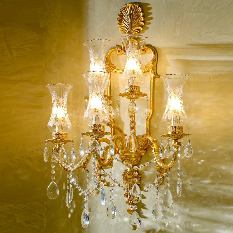 

Elegant Design Decorative Bracket Light Villa Hotel Project LED Lighting with Glass Lampshade