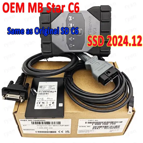 1:1 VCI DOIP MB Star C6 DOIP WiFi 멀티플렉서 VCI SSD 2024 소프트웨어 (메르세데스 자동차 트럭 CAN BUS C6 벤츠 진단 도구용)