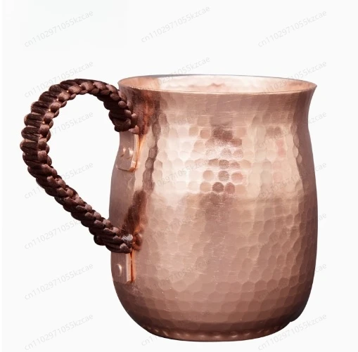 

Чашка для горячего молока, медная кружка, горшки для воды, чайники, молоток, посуда для напитков ручной работы, посуда, 800 мл, кувшин для латте из чистой меди