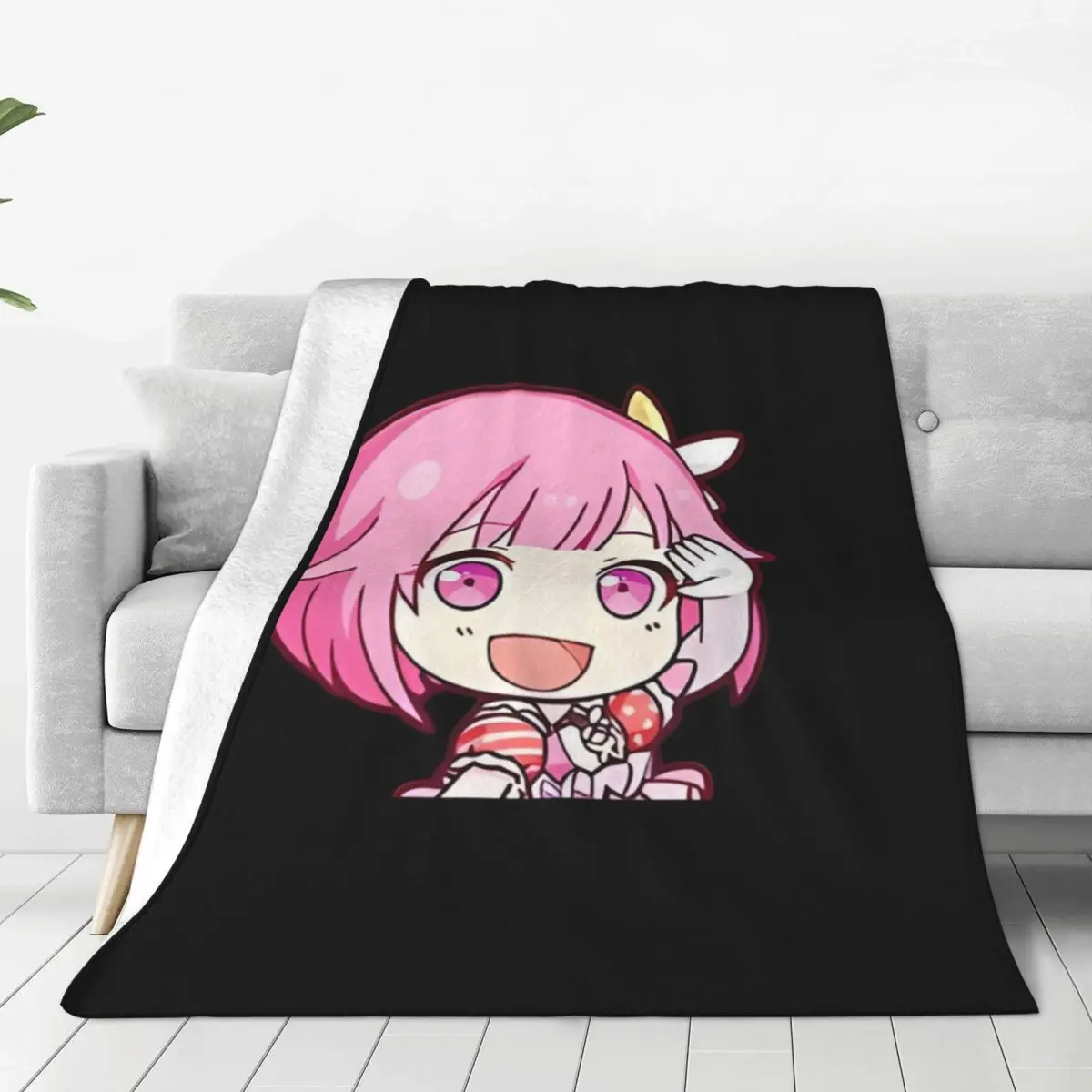 Project Sekai Emu Otori Blanket Picnic Flannel Throw Blanket For Couch Chair Warm Soft Design Quality Bedspread Birthday Present