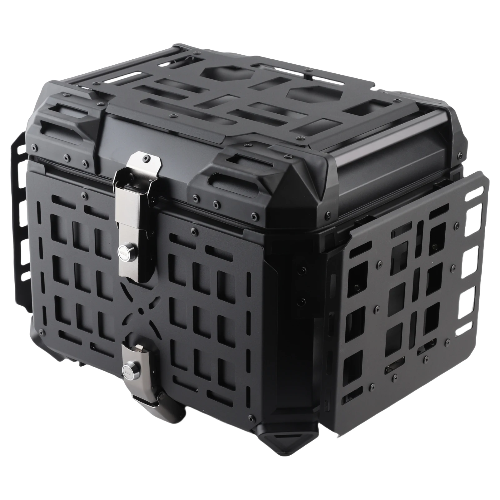45L Quick‑Release Aluminum Alloy Motorcycle Rear Trunk Luggage Box, Aftermarket Replacement For Touring Commute