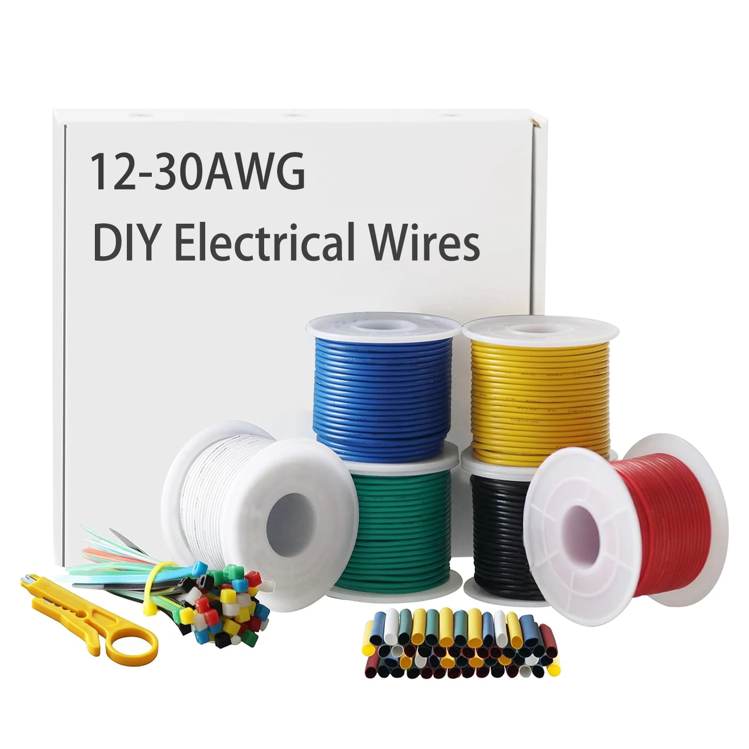 

Electrical Wire Hook up Wire Kit 12~30 AWG Silicone Stranded Tinned Copper Wire 6 Colors Insulated Electronic Wire For DIY