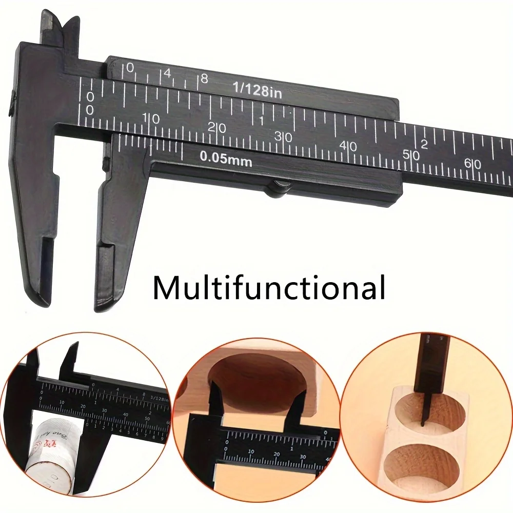 Dual-Scale Plastic Vernier Caliper Precision Measuring Tool for Jewelry Making DIY Crafts and Student Experiments