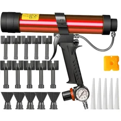 Adjustable Pneumatic Air Glass Glue Rubber Gun Hard Glue Sealant Applicator Caulking Tool Silicone Seam Sealer Gun