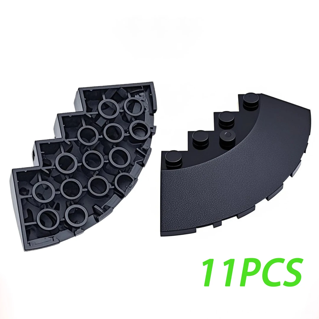 50G/11PCS Building Block Part 95188 MOC Round Corner Brick 6x6 with 33° Slope & Facet Cutout Educational DIY Toy Particle