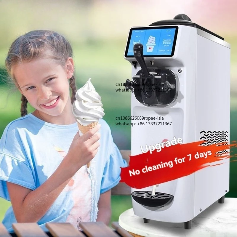 

Commercially Used ST16 Single Head Soft Ice Cream Machine Fully Automatic Small Desktop for Night Market Street Stall-for Milk