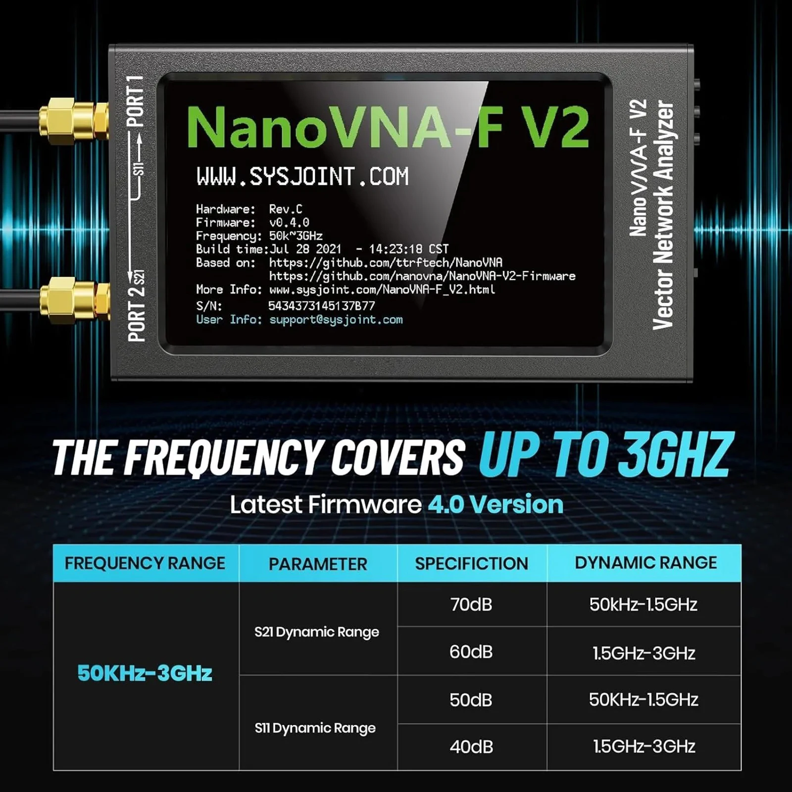 新しいアップグレードされた NanoVNA-F V2 ベクトル ネットワーク