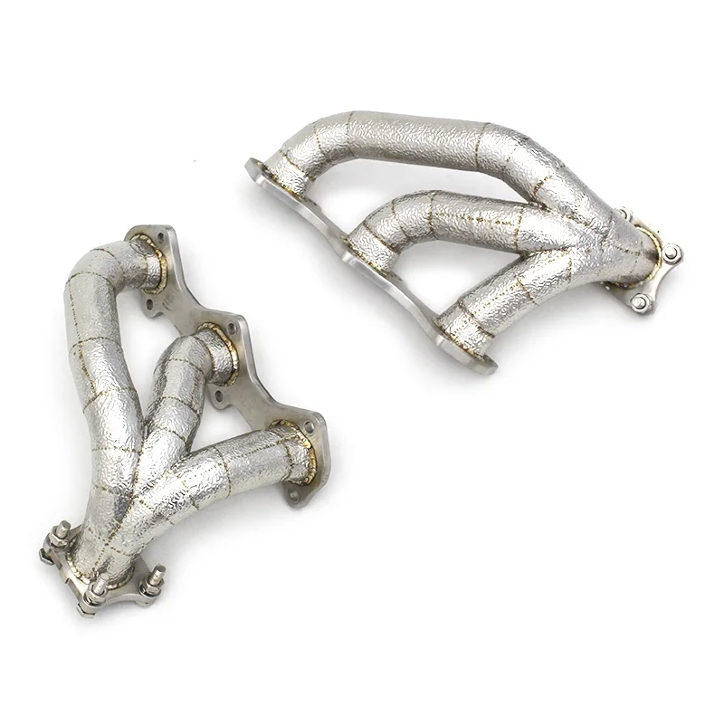 

The first section of plantain Exhaust manifold For Porsche 911 (992) 3.0T 2020-2023 Racing Car Exhaust Pipe Downpipe with heat