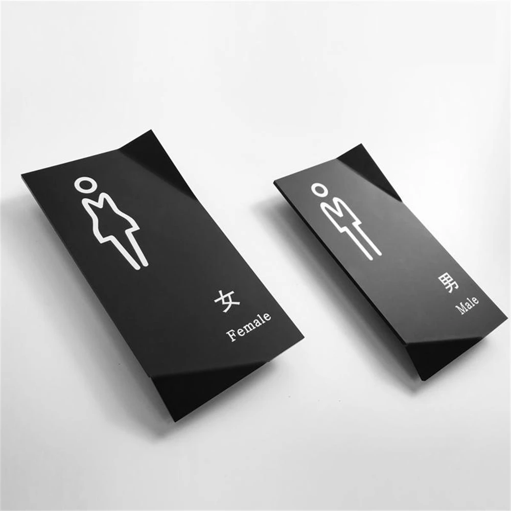 Sign Guided Bathroom Signage Board Washroom Creative High Grade Men & Women Acrylic Sign Board Custom Printing