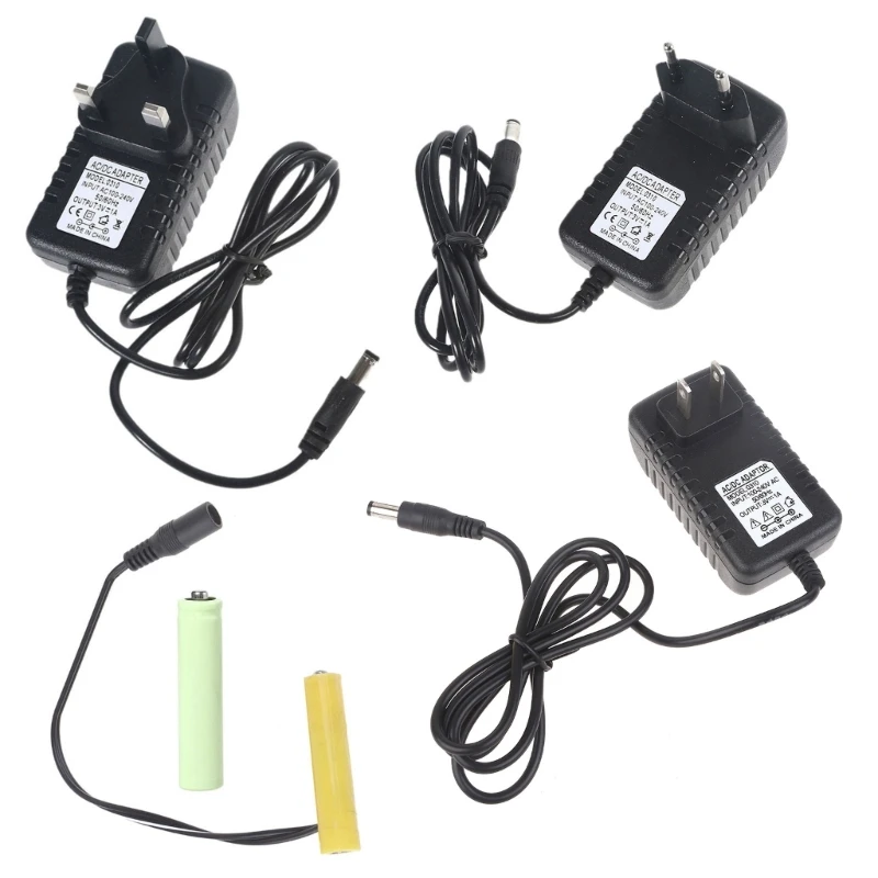 Eliminators Vielseitiger Netzadapter AAA Ersatz für 2 Batterien für Tischlampe, Bewegungsmelder, Mülleimer, Uhr, QXNF