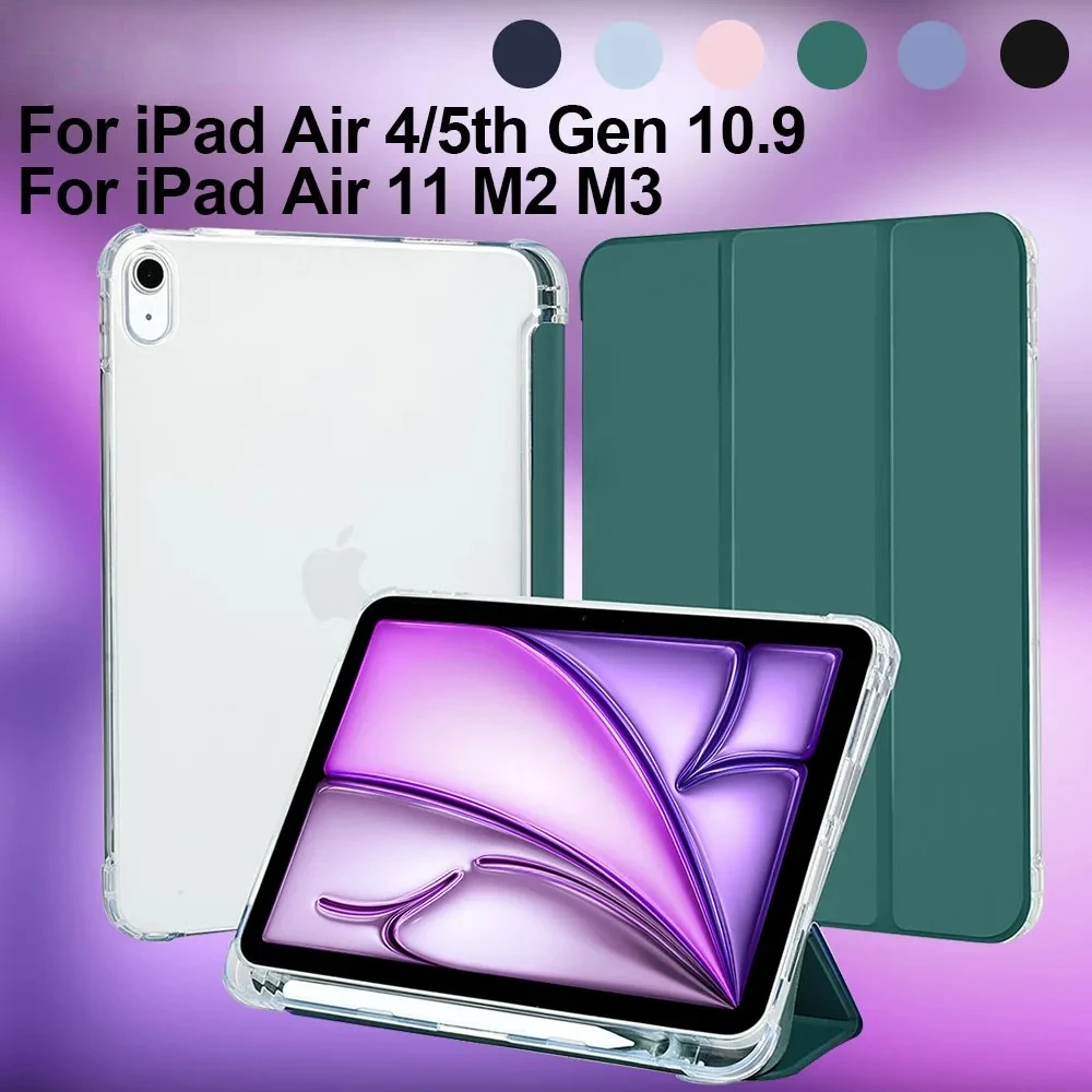 

Чехол для iPad Air 6 2024 iPad Air 5 6 11 iPad Pro 11 12,9 13 10 Gen 10,2 9th 8th 7th 9.7 6th 5 Mini 7 6 Чехол с держателем для ручки