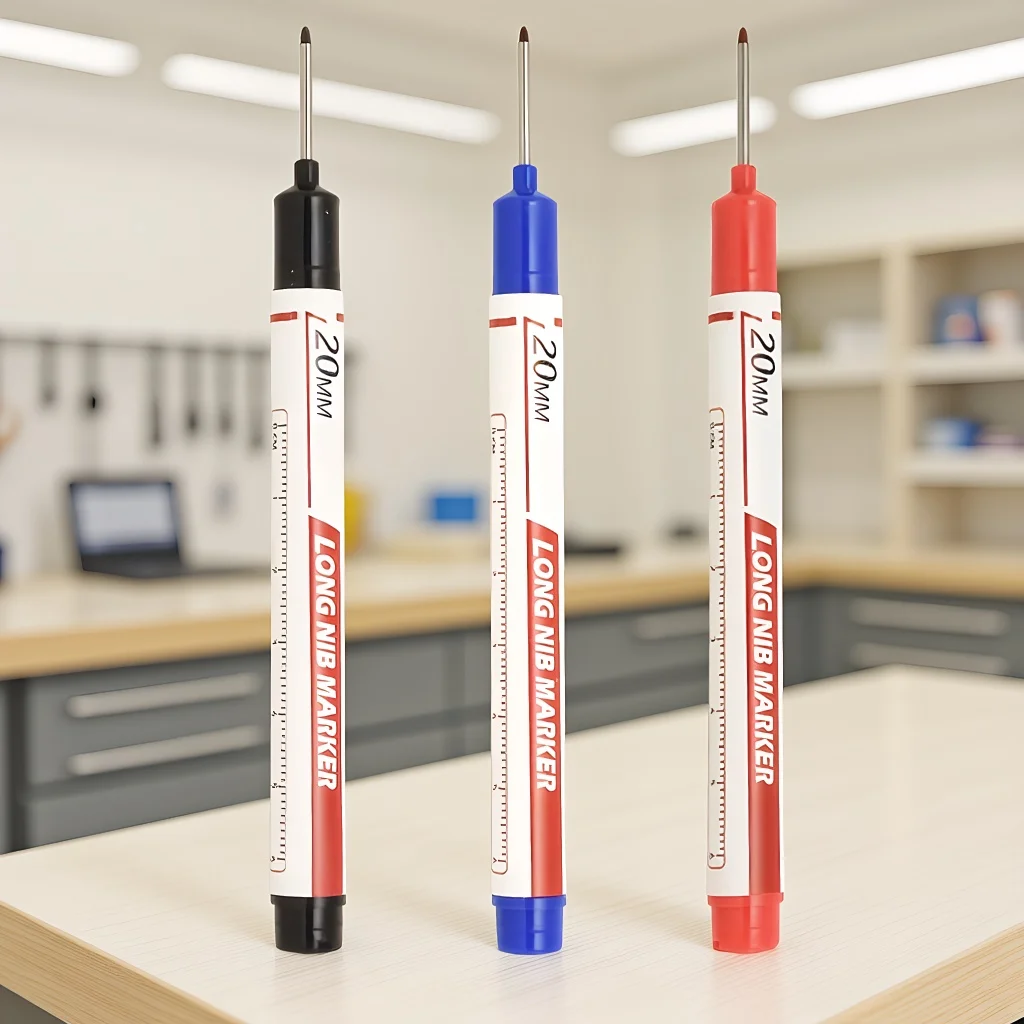 Multi-Purpose Deep Hole Metal Perforating Pen, Waterproof Woodworking Marker Tool for Decor.