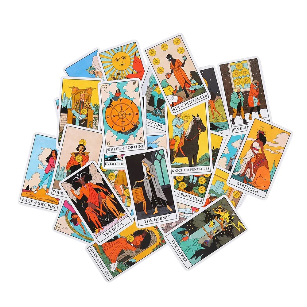 The Modern Witch Tarot Deck (Modern Tarot Library)-78 Golden Tarot Cards for Beginners Tarot Deck Set