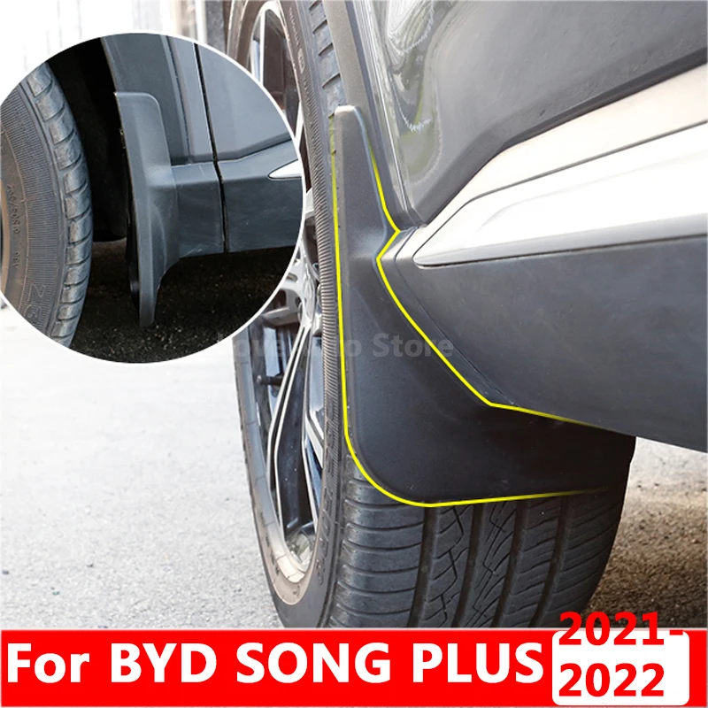 

For BYD SONG PLUS DM-i EV 2021 2022 Car Front Rear Mudflaps Fender Flares Mud Flaps Painted Mudguards Guards Accessories