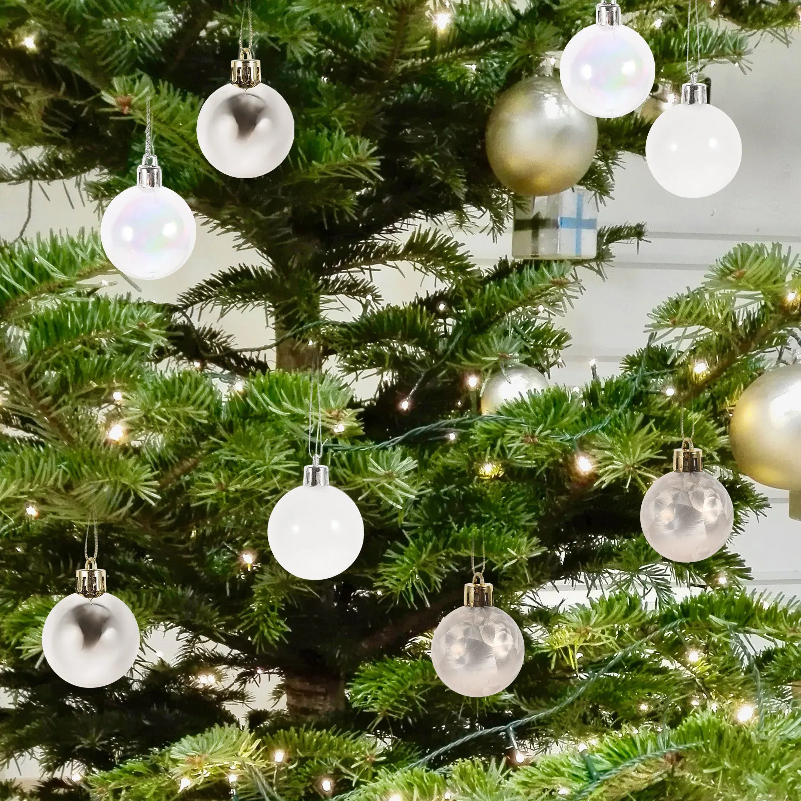 

24 Pcs Christmas Ball Decoration Hanging Ornaments Tree Decorative Pendants USB