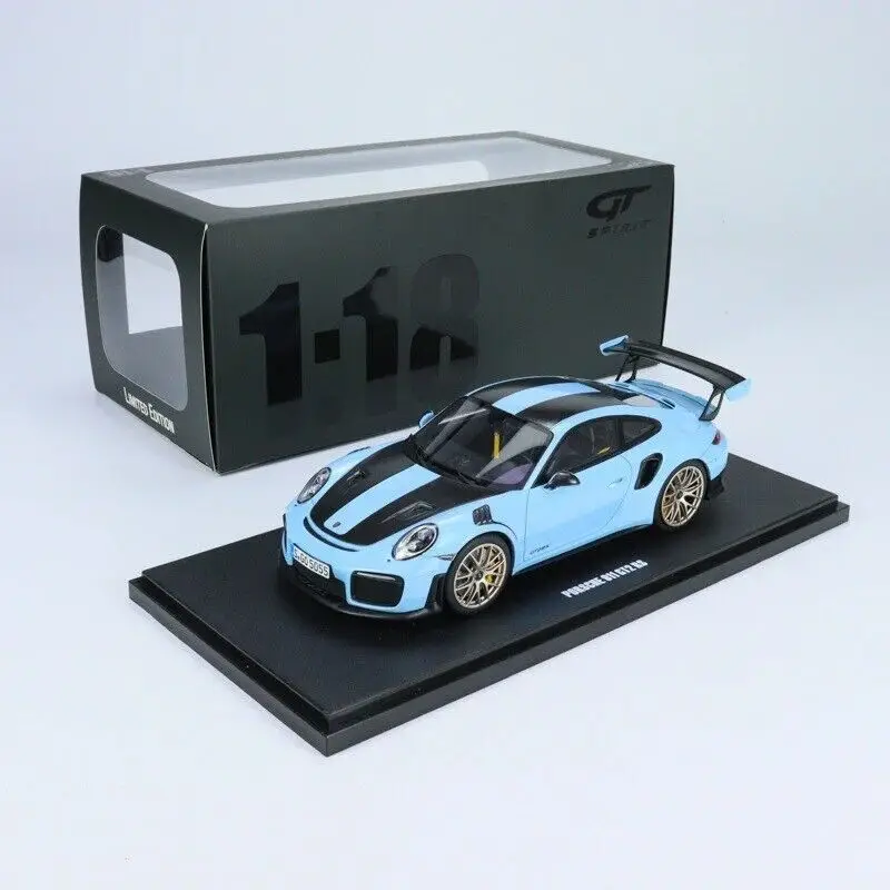 

911 GT2 RS Weissach Blue Asia Exclusive 1:18 GT Spirit CLDC027 Resin Model Car Collection Limited Edition Hobby Toys