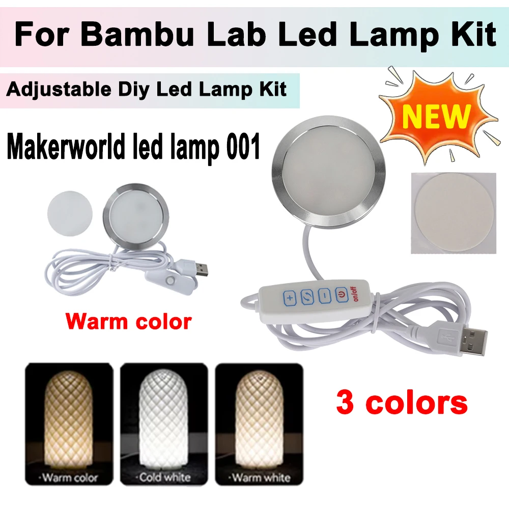 For Bambu Lab Adjustable Light Kit Led Light Hardware Bambulab Light Kit 001 Led Light Parts Diy Model 3D Printer Accessories