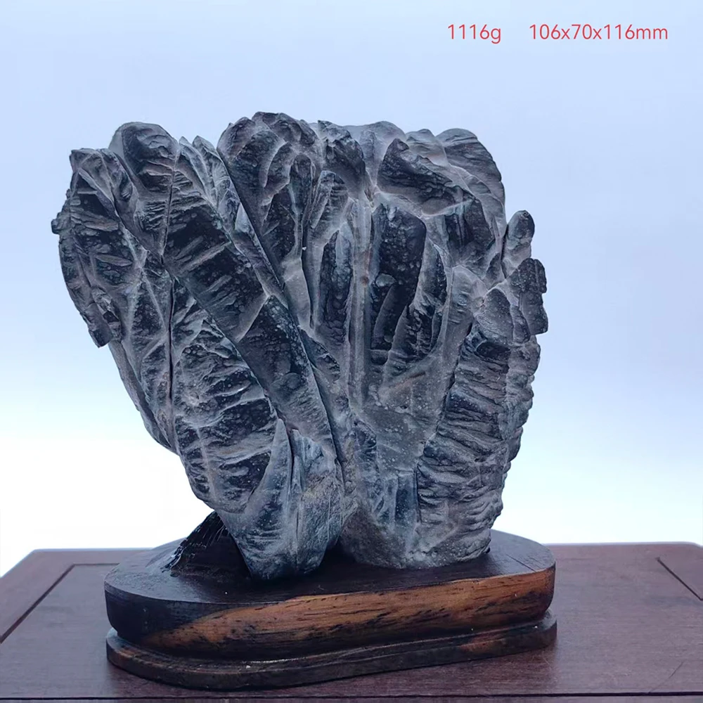 

Natural Precision Stone Suiseki Rock "Thousand Layers Mountain" Asian Natural Stone Rough Stone Meditation Decoration Home