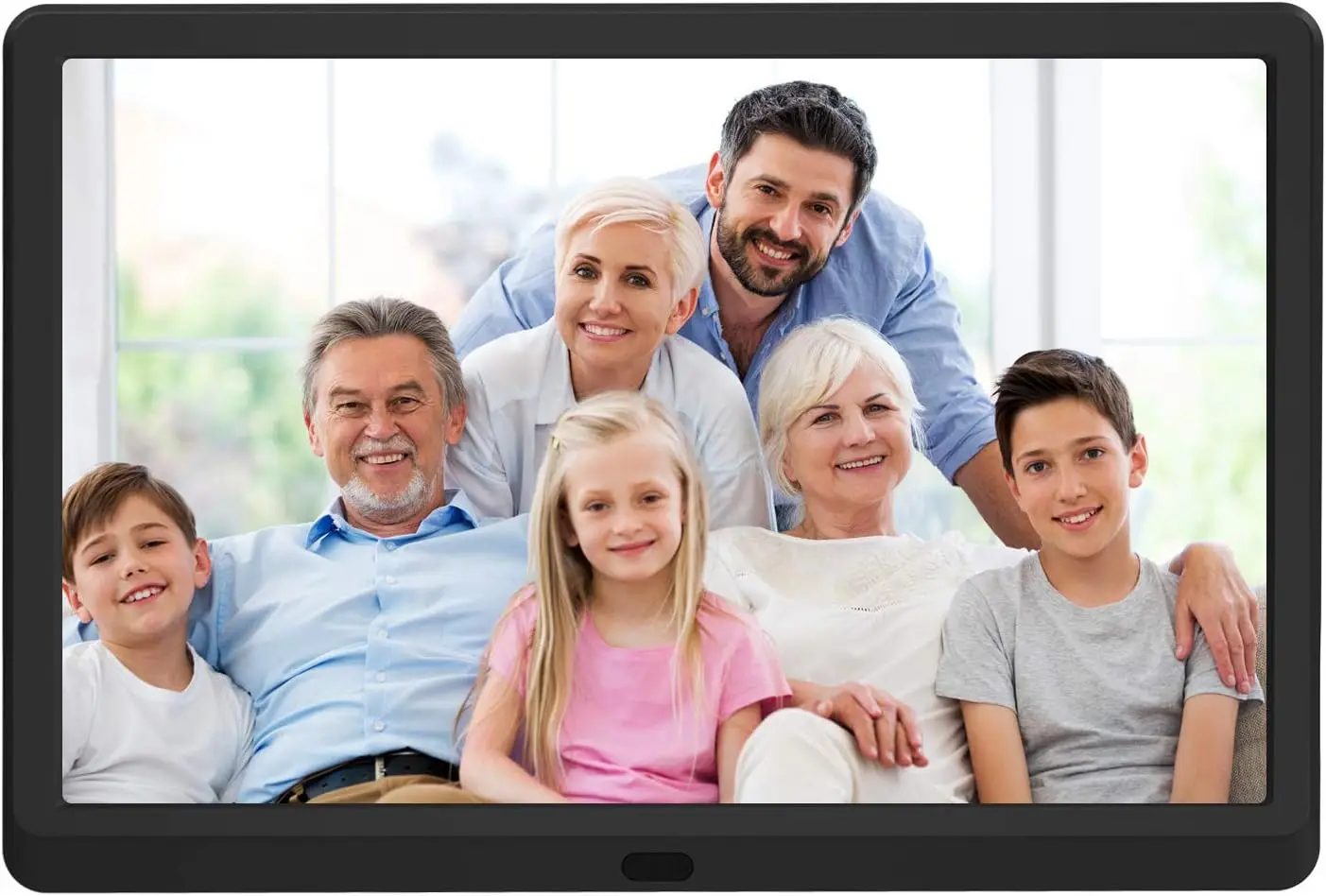 

10 inch Digital Photo Frame, 1080P Video, Slideshow, Adjustable Brightness, Sleep Mode - Black