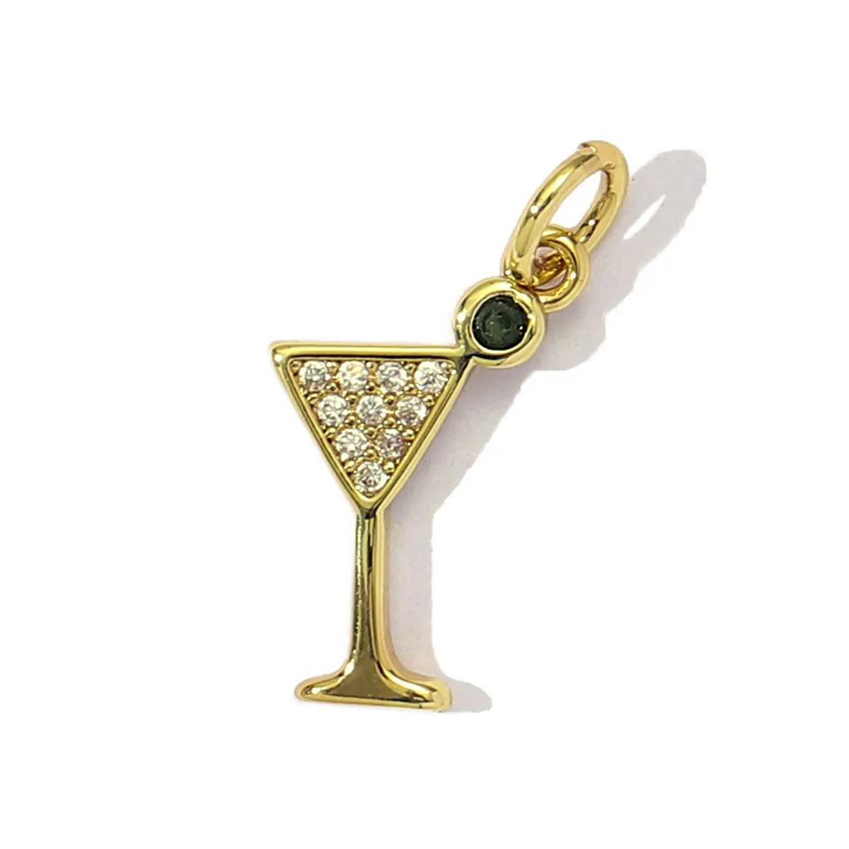 3pcs/Lot Enamel Heart Copper Zircon DIY Earring Charms Women Champagne Flute Wine Glass Avocado Necklace Pendants Fruit Jewelry view 5