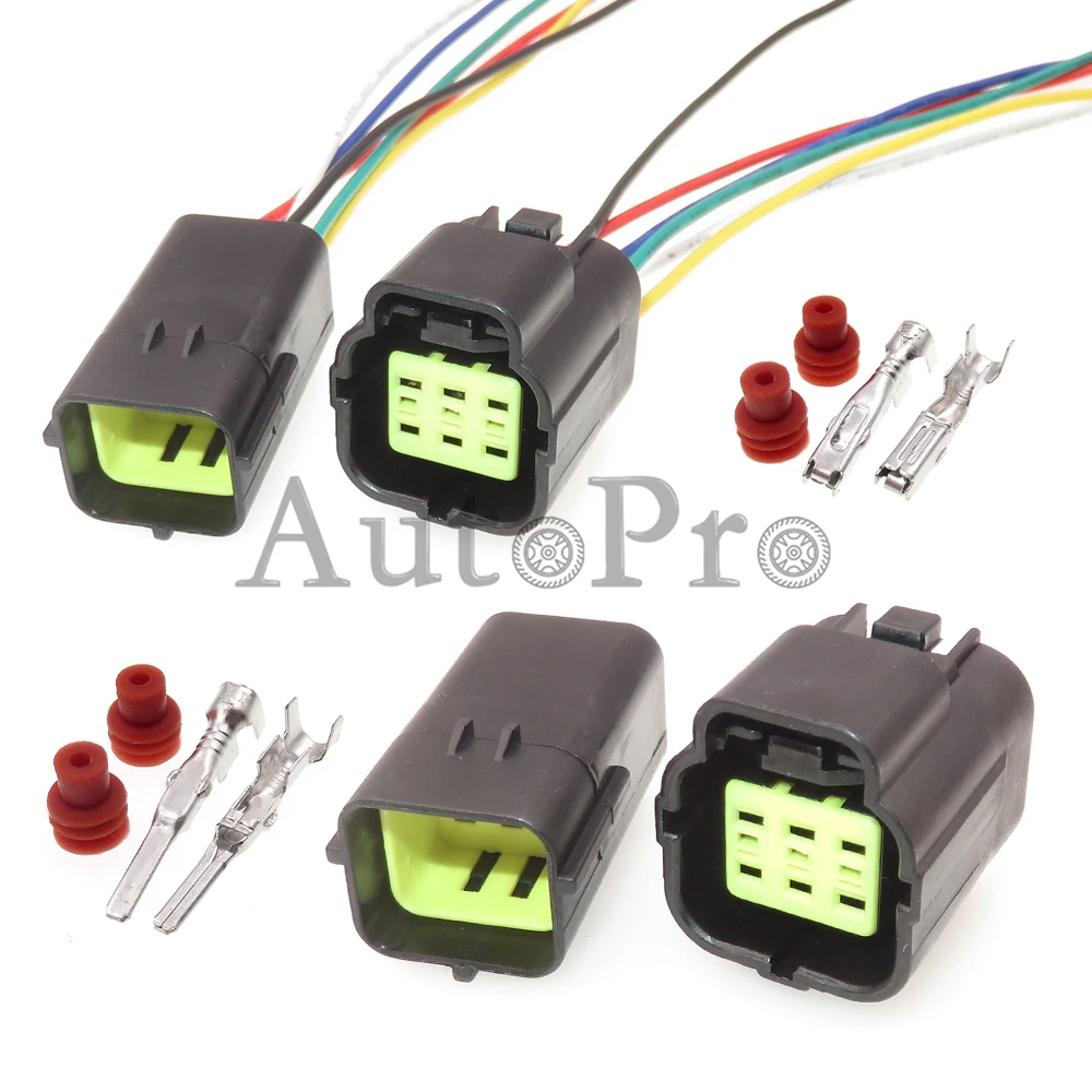 1 Set 6 Hole Car Wire Harness Waterproof Socket 174262-2 174264-2 174265-7 Auto Starter Accelerator Pedal Sensor Plug