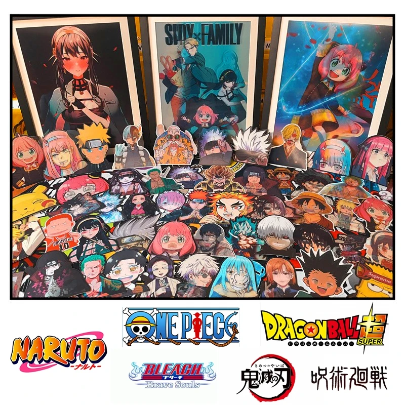 1 PCS Anime Action Stickers Waterproof Peepers 3D Shift Lens Collection Holographic Stickers One Piece Luffy Boa Hancock Zoro