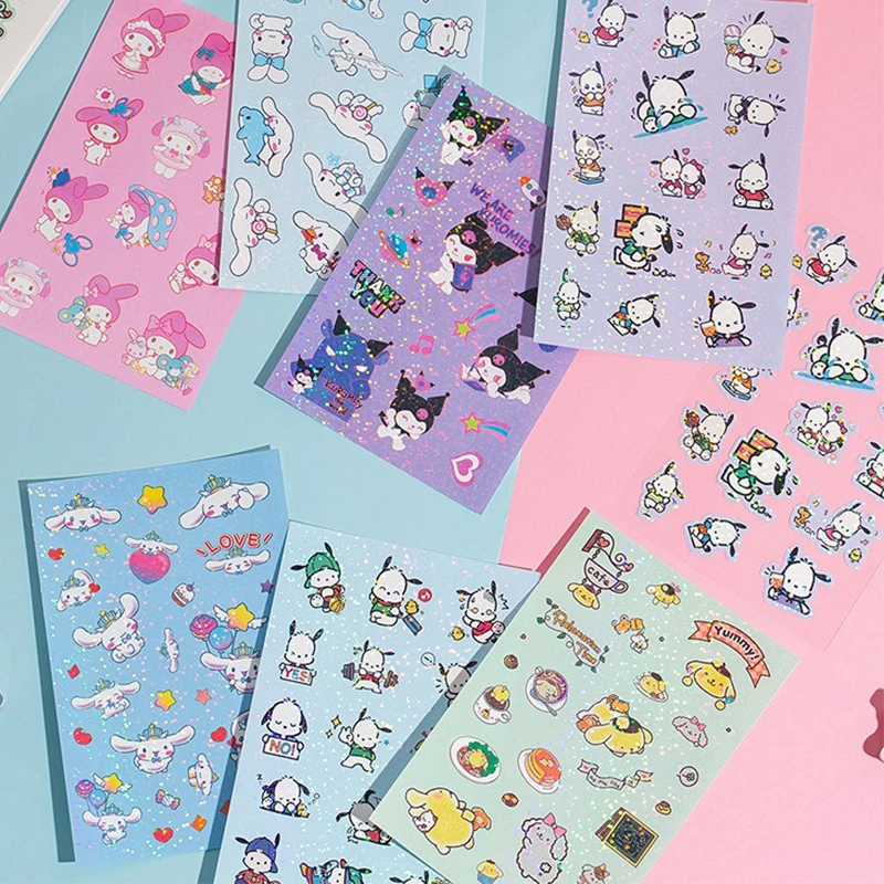 

Sanrio Cinnamoroll Cinnamoroll Cute Cartoon Sticker DIY Creative Animation Doll Ledger Material Kids Love Gift