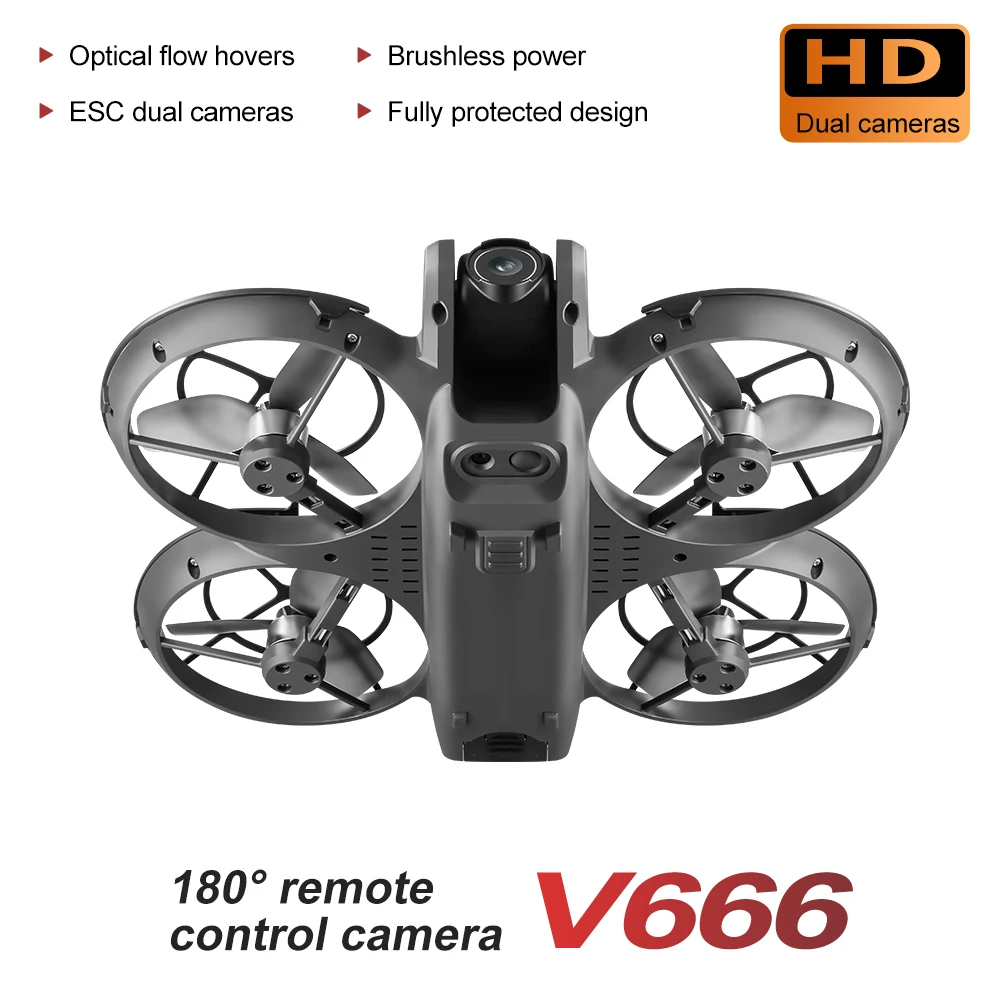 NEW V666 Mini Rc Drone 8K HD 6-Axis Headless Mode Helicopter 360° Flip Remote Control Quadcopter Toy  Fors Kid Mini UAV Toy Gift