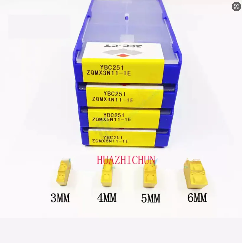 

HUAZHICHUN 10 шт. лезвие для резки с одной головкой ZQMX3N 4N 5N 6N 11-1E YBC251 3 4 5 6M