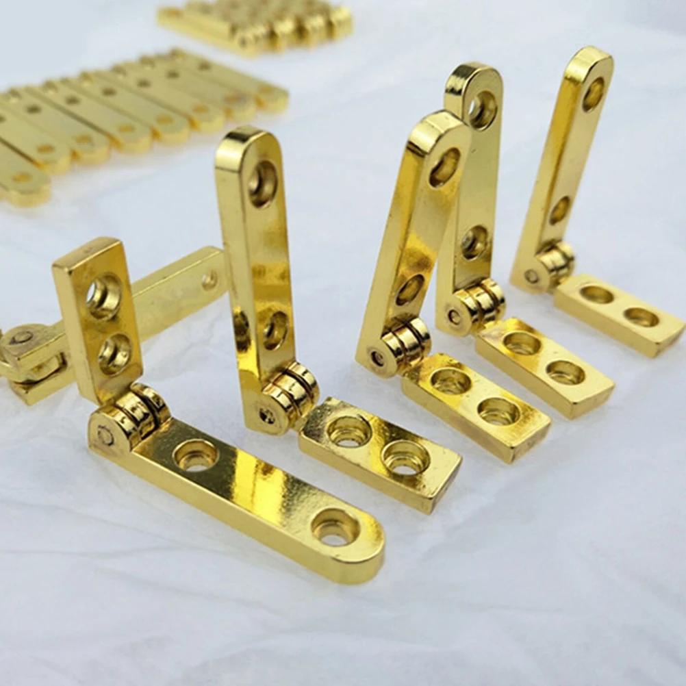 

8PCS Jewelry Box Hinge Golden Zinc Alloy Durable Flexible Opening Closing Small Cabinets Drawers Furniture Hardware