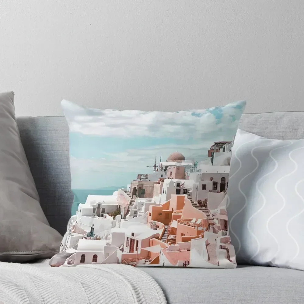

Santorini Oia Greece Throw Pillow pillow cover christmas Custom Cushion Photo luxury sofa pillows Luxury Cushion Cover pillow
