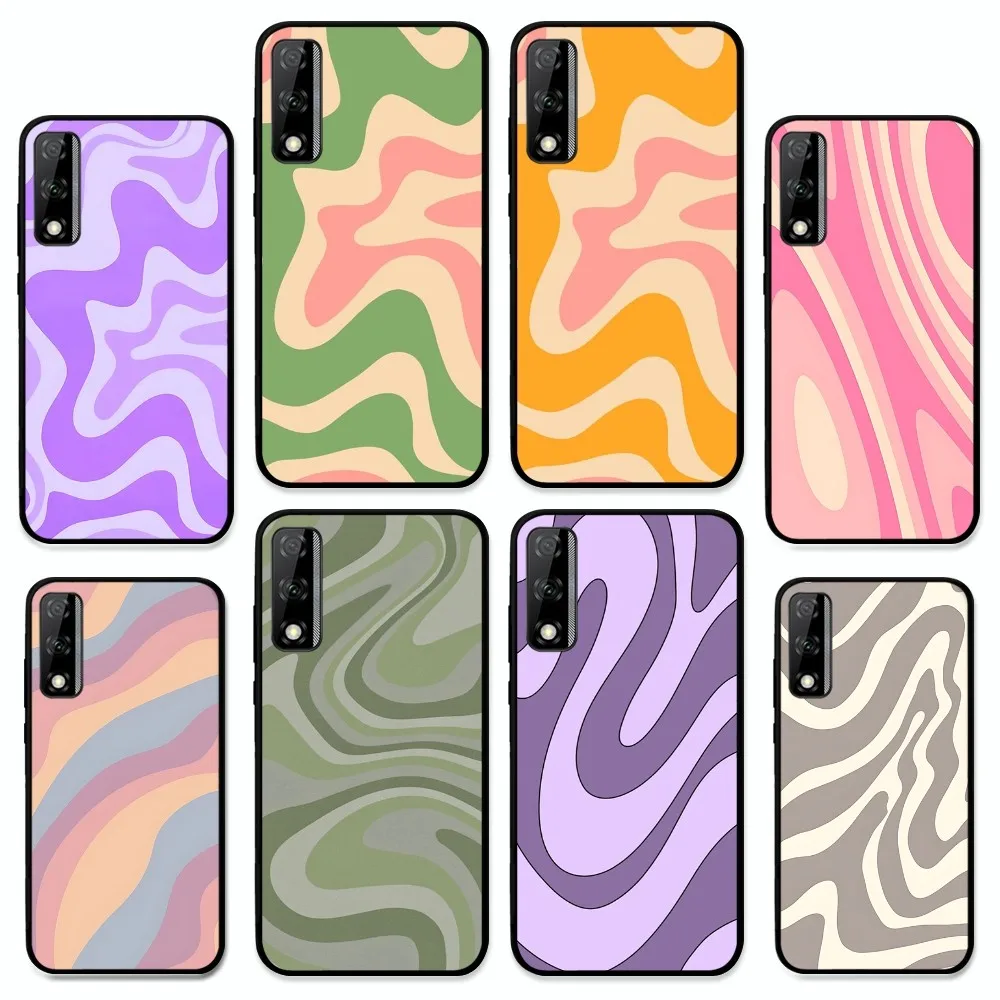 Abstract Swirl Pattern Phone Case For Huawei Y9 6 7 5 Prime Enjoy 7s 7 8 Plus 7a 9e 9plus 8E Lite Psmart Shell