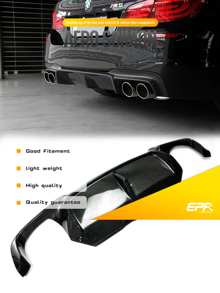 

For BMW 5 Series F10/F18 3D Style Rear Diffuser，Rear End Aerodynamic Component，Exterior Styling Upgrade Part