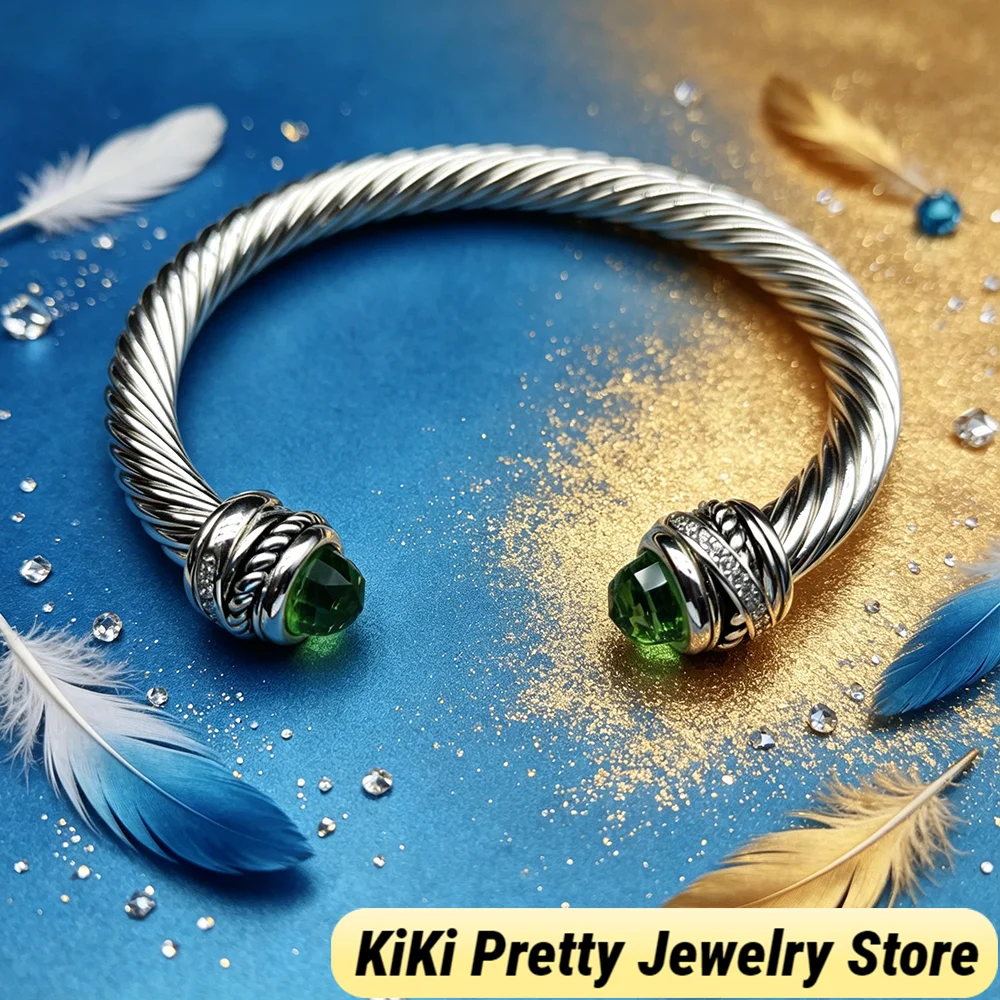 

2026 New Fashionable Multi Color, Zircon Matching Retro High-end Vibe Bracelet Valentine's Day Gift for Daily Wear