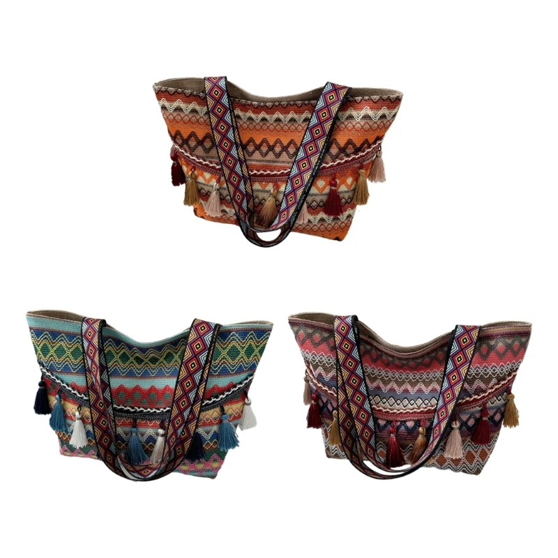 

Ethnic Women Casual Tote Bag Girls Shoulder Bag Trendy Simple Handbag Gift