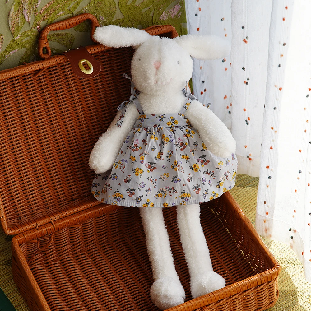 

45cm Princess Dress Bunny Bear Plush Toy For Girl Soft Fluffy Rabbit Bears Stuffed Animal Toys Soft Doll Children Friend Gift