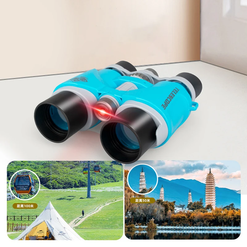 Kids Telescope with Compass Portable Binoculars Optical High-magnification High-definition Experiments Science Teaching Toys