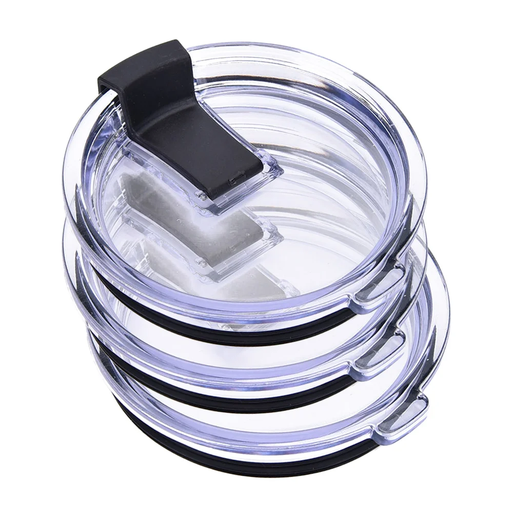 

3Pcs Spill Proof Tumbler Replacement Lids Leak Proof Cover Clear Travel Cup Lid for Coffee Mugs Hot Cold Drink