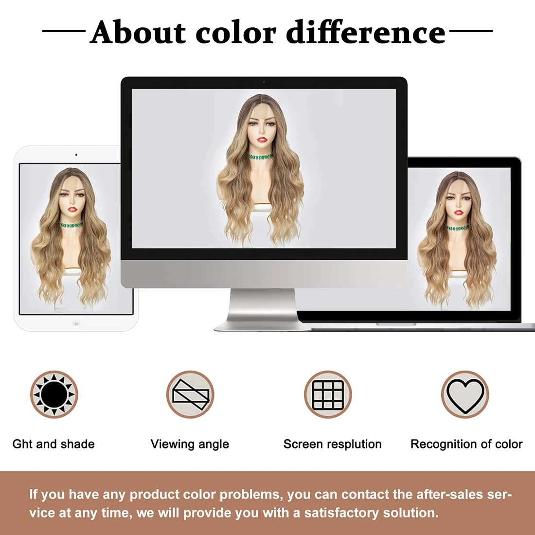 طويل أومبير شقراء شعر مستعار متموج للنساء 26 بوصة الجزء الأوسط مجعد شعر مستعار مموج طبيعي المظهر الاصطناعية ألياف مقاومة للحرارة شعر مستعار ل D #4