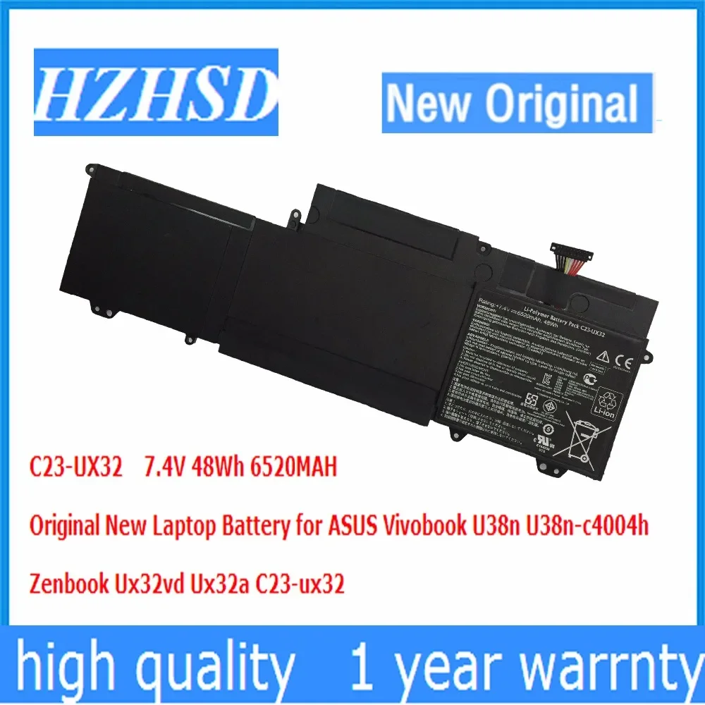 

7.4V 48Wh 6520MAH Original New C23-ux32 Laptop Battery for ASUS Vivobook U38n U38n-c4004h Zenbook Ux32vd Ux32a