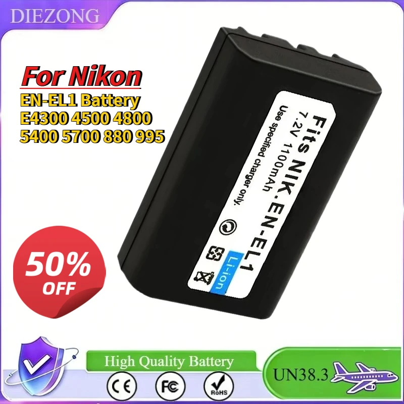 

Fast Shipping For Nikon EN-EL1 Battery E4300 4500 4800 5400 5700 880 995 in stock High-Quality Fast Shipping