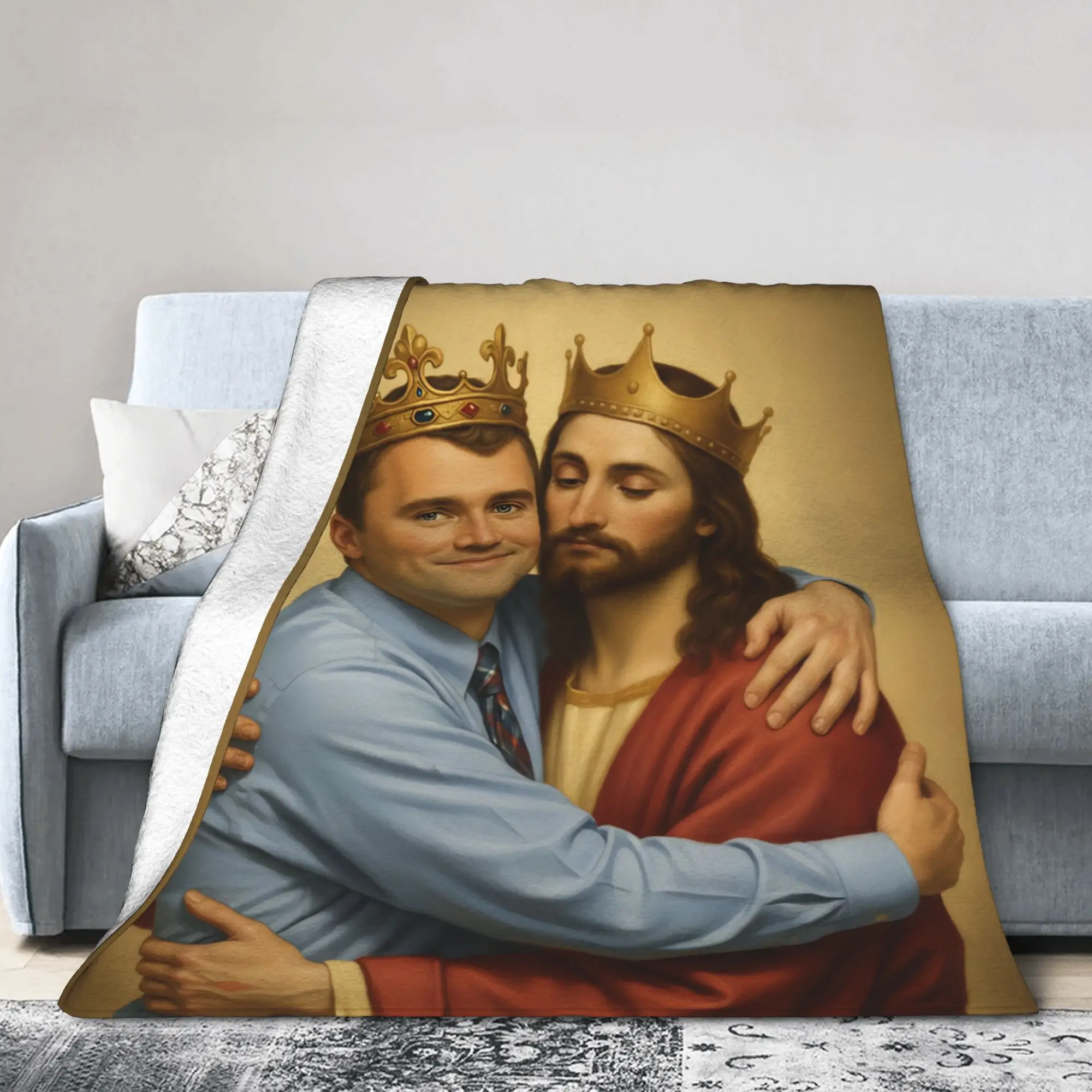 Charlie Kirk Angelic Advocate  Fuzzy Blankets  Creative Throw Blankets for Bed Sofa Couch 150*125cm Plush Thin Quilt,