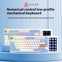 AJAZZ AKP815 Mechanical Keyboard Wired RGB Light 81-Key Touch Screen Visualization Custom Driver Low Axis for Computer Office